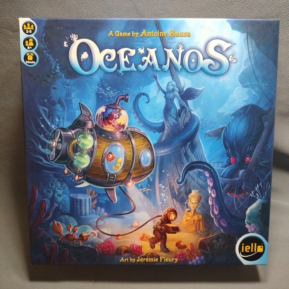 Oceanos Game Board Game complete unplayed pre-owned Iello games 2-5 ages 8+