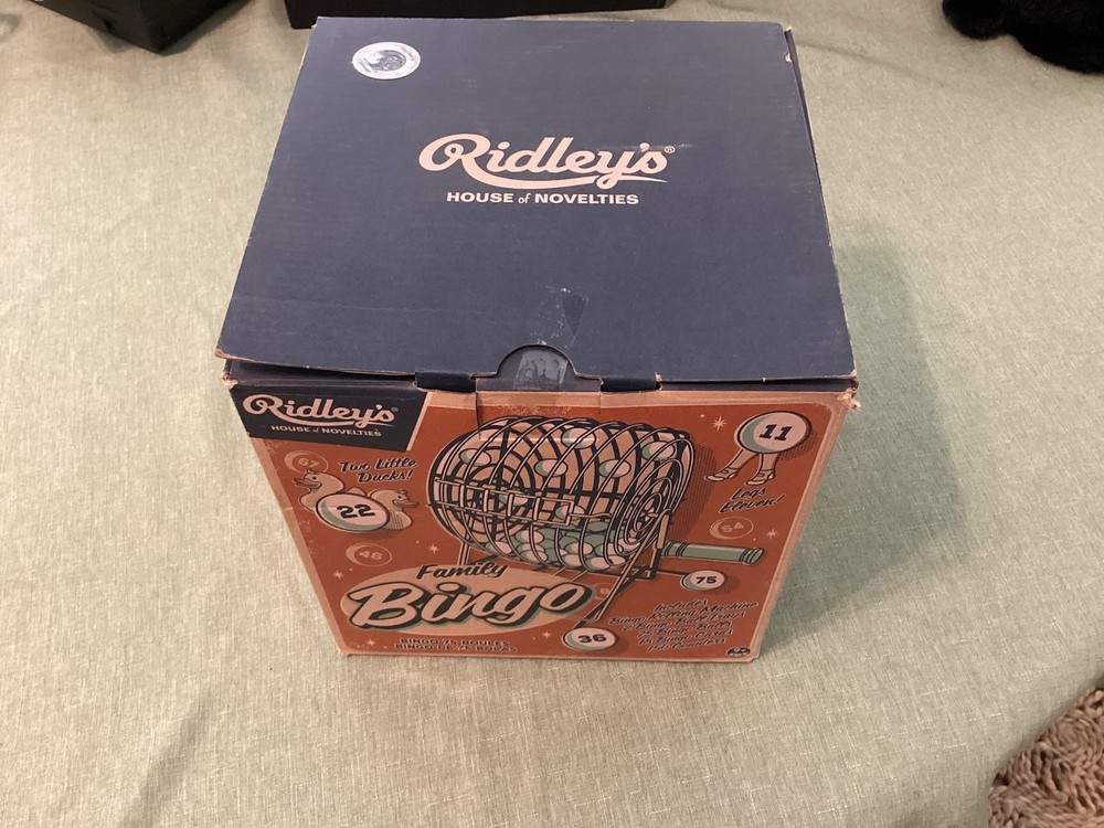 Ridley’s House Of Novelties FAMILY BINGO SET In Original Box Preowned