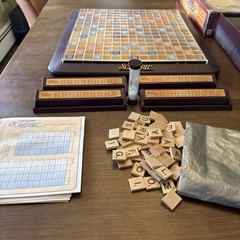 Vintage 1999 Scrabble Deluxe Turntable Edition Board Game Hasbro Complete