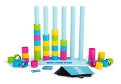 Giant Color Stack Challenge Game 50 Puzzles Outdoor Family Fun New
