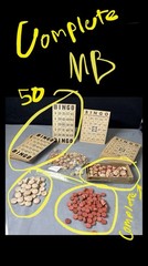 Rare Antique Bingo Set Complete with 50 Cards, Wooden Call Numbers New Unplayed