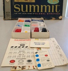 SUMMIT Board Game Parts Lot Milton Bradley 1961
