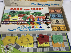 Vintage 1953 1960 Park And Shop Milton Bradley Board Shopping Game 4300 Complete