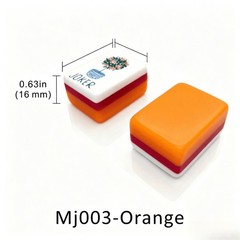 160 American Mahjong Tiles – 4-Layer Acrylic Engraved, Orange Set for Game Night