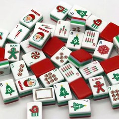 American Mahjong Game Set, 160 tiles Red Christmas Mah Jong Tiles Fast ship