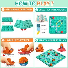 Kids Toy Board Games – Logical Road Builder Large Board 56 x 56cm L…