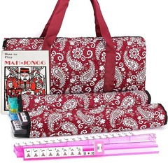 American Mahjong Game Set with 166 Tiles Carrying Bag Chips and Dice
