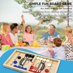 XL Fast Sling Puck Wooden Tabletop Hockey Game