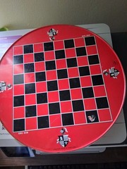 Ohio Art Chinese Checkers & Marbles Round Metal Board Tin Litho 12” HONG KONG