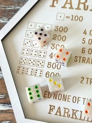 Resin Dice Set 6pcs – Classic Rainbow Dots Pearl – Handmade Replacement Dice Gam