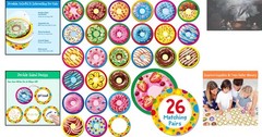 Interactive 52-Card Donut Matching Game for Ages 4-6, Perfect Group Activity