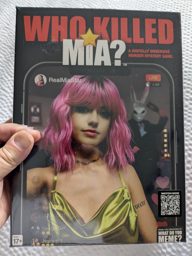 WHO KILLED MIA? A Digitally Immersive Murder Mystery Board Game SEALED 2023