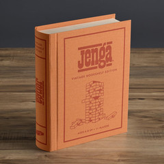 Vintage Jenga Bookshelf Edition: Classic Stacking Game for All Ages