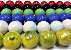 Glass Marbles 60 Opaque Solid 16mm 5/8″ Replacement Board Games Chinese Checkers