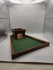 MCM Vintage Dante American Walnut Poker Dice Game Board Made in USA with Rules