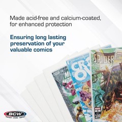 300 Pack – BCW Current Age Comic Book Boards Acid Free 24PT 6 3/4 ” X 10 1/2″
