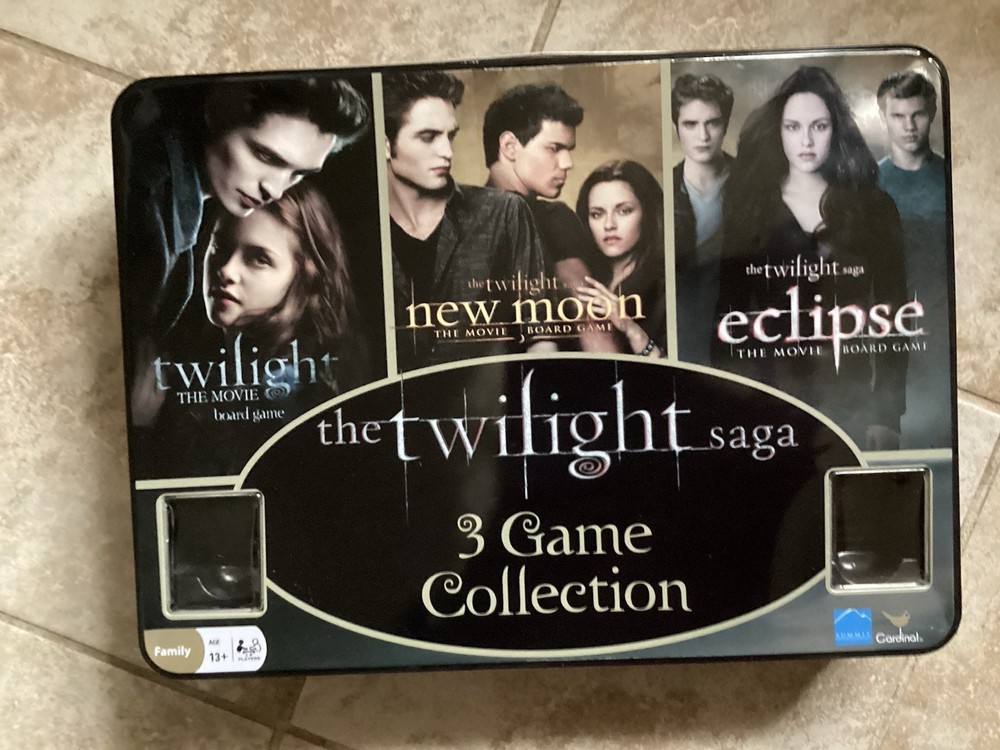 Twilight Saga 3 Game Collection Movie Board Games New Moon Eclipse Collector Tin