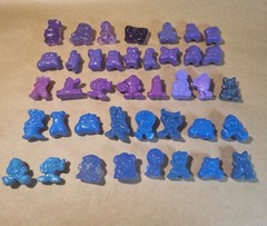 Gogo’s Crazy Bones VINTAGE BULK LOT Figures Clear Glitter Sports