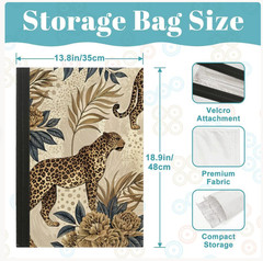 Cheetah Mahjong Tile Rack Set w/ Storage Bag 4 Clear Acrylic Racks Leopard