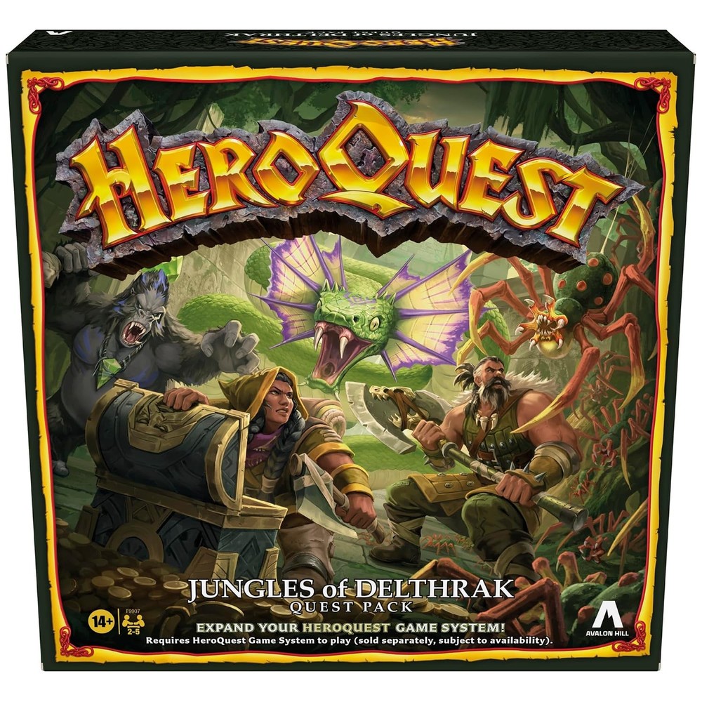 HeroQuest Jungles of Delthrak Quest Pack Avalon Hill Roleplaying Game Board