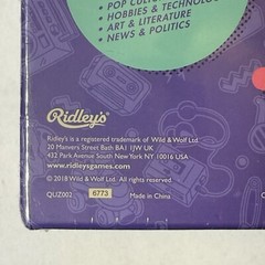 Ridley’s That’s So 80s Trivia Game Party Family 1980s Music Movies Pop Sealed