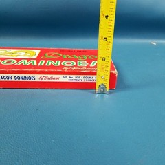 VTG Double Nine Dragon Wood Dominoes Halsam #920 Complete Set Box Manual