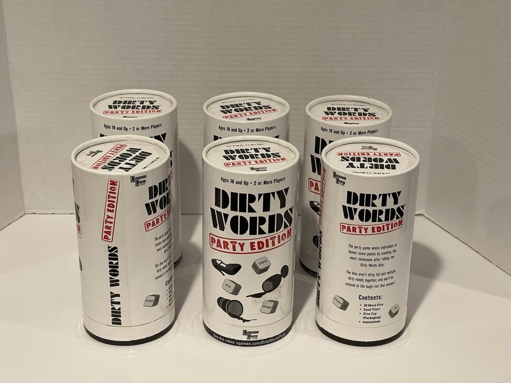 Dirty Words Party Edition Lot Of 6 – University Games 18 years & Up. Board Game