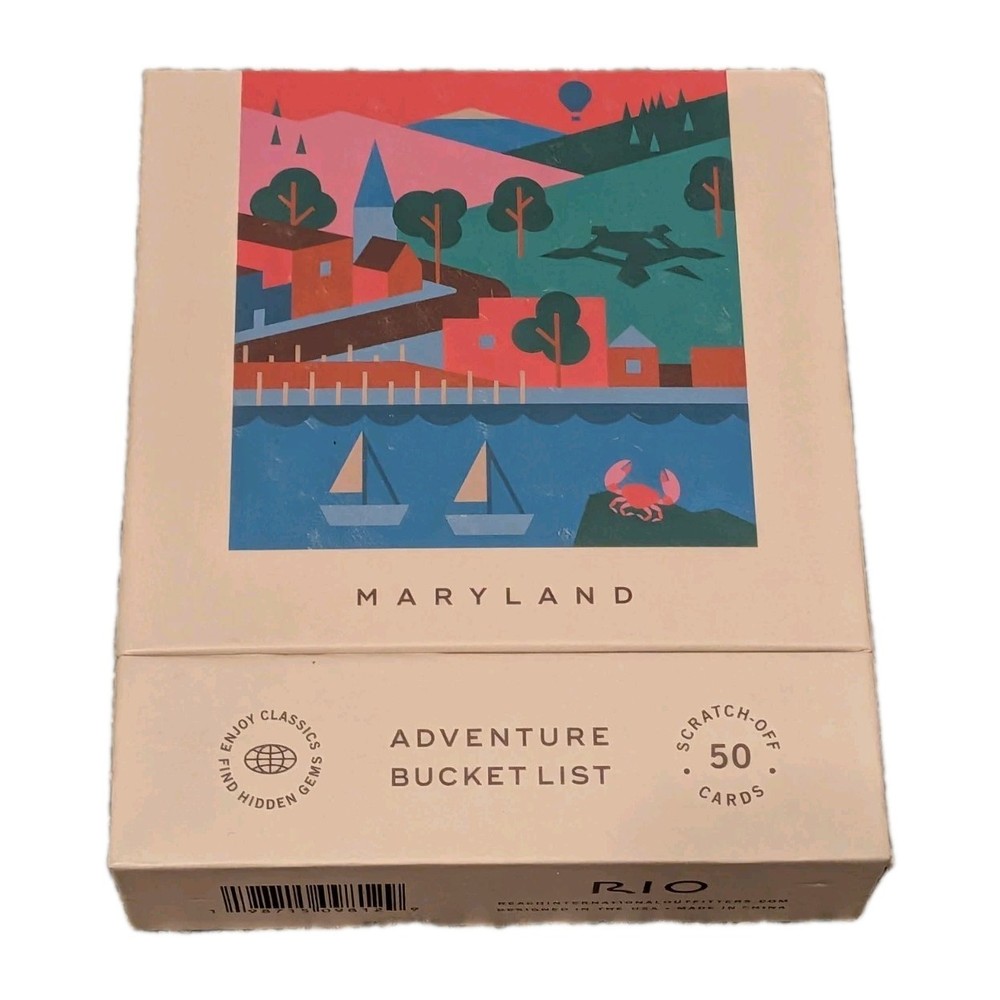 State of Maryland Adventure Bucket List: 50 Scratch-Off Cards Free Ship OPEN BOX