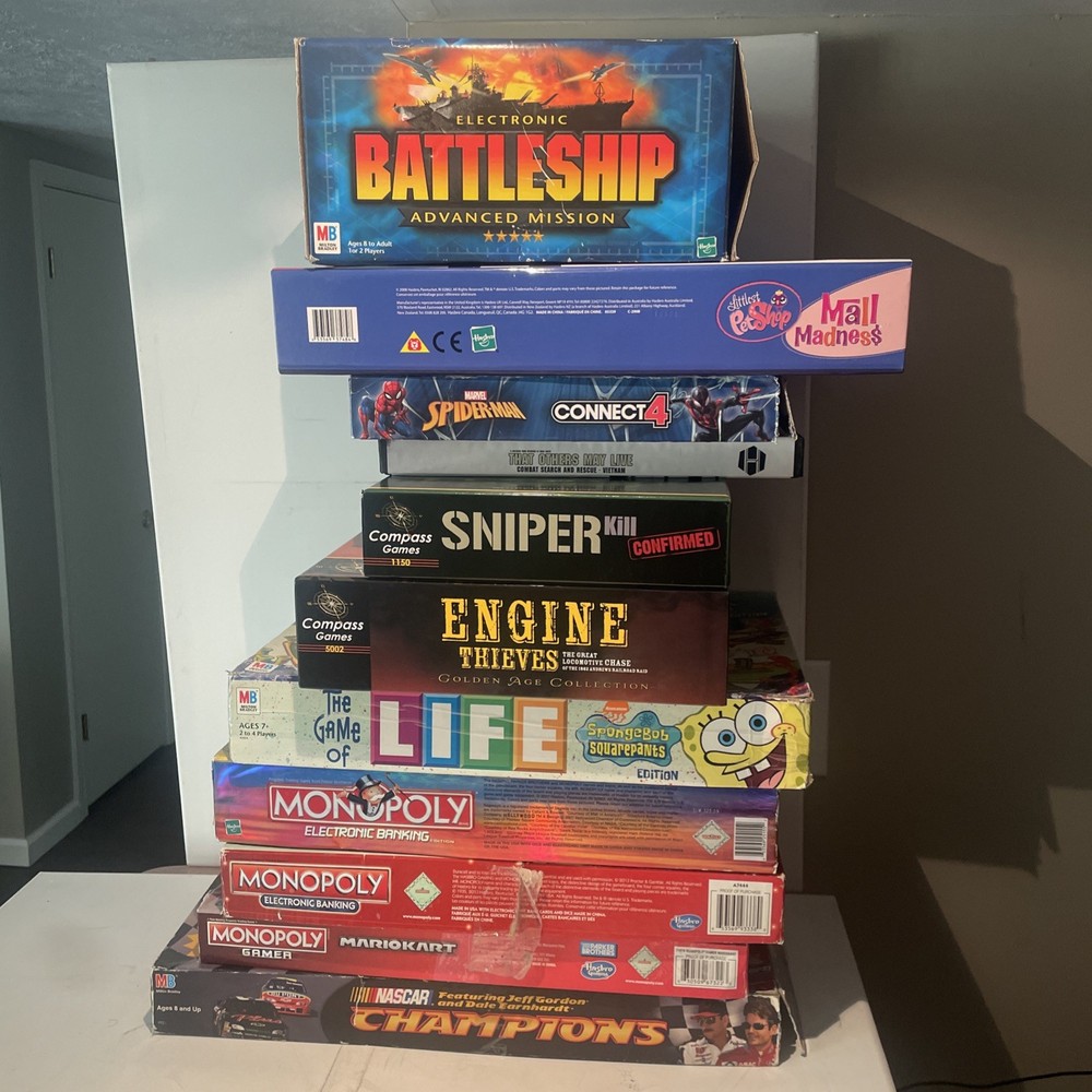 Board Game Lot-Mixed Titles- Incomplete/missing Pieces- For Parts Or Restoring