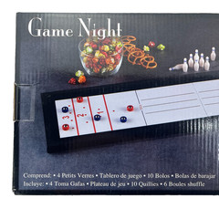 Game Night Tabletop Bowling & Shuffleboard Drinking Game Party Bar Set