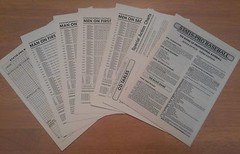 Statis Pro Baseball Charts, Rules and Scoresheets – Printed on Cardstock