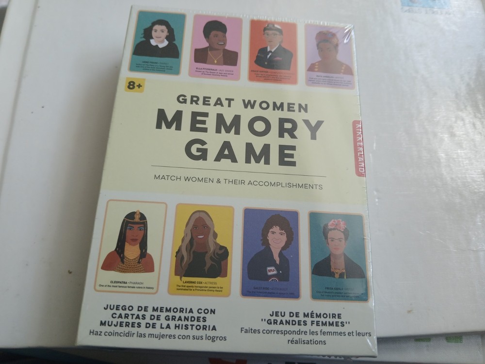Great Women Memory Card Game Multiple Fields New In Box By Kikkerland Age 8+