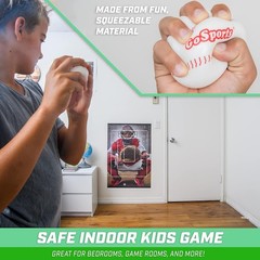 Pitch N’ Stick Kids Baseball Game Set – Wall Poster & 4 Sticky Balls