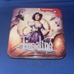 Asmodee Timeline Historical Events Card Game Tin Box Frederic Henry Open Bx READ