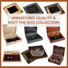 WE Games Mini Shut The Box Game Wooden – 5.5 inches, 9 Number Flip Tiles, Travel