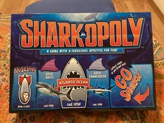 SHARKOPOLY, COMPLETE GAME FEROCIOUS APPETITE FOR FUN; JAWS,GREAT WHITE/FREE P &H