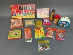 Huge Vintage lot 1930’s & 40s Board Card Games & Toys & Blocks Bingo Anagrams