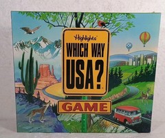 VTG Highlights Which Way USA? Board Game 100% Complete One Torn Corner