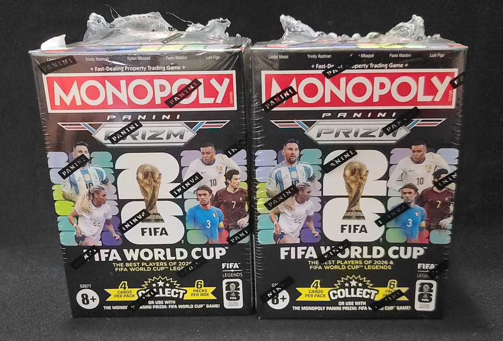 💙Best $ Lot 2x💙2026 Panini Prizm Monopoly FIFA World Cup Trading Cards Blaster