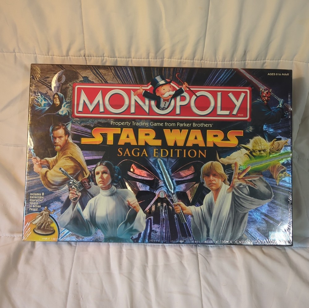 Monopoly Star Wars Saga Edition Board Game Parker Brothers 2005 Brand New Sealed
