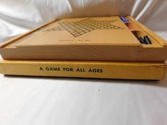 Drueke No. 563 Chinese Checkers Solid Wood Game with Box Vintage MCM