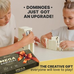 Mega Large 3″ Dominoes Set for Adults and Kids – Dominoes Double 6 Classic Bo…