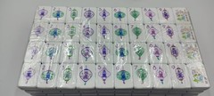 160 American Mahjong Tiles 4-Layer Acrylic Blue Theme Engraved Set/