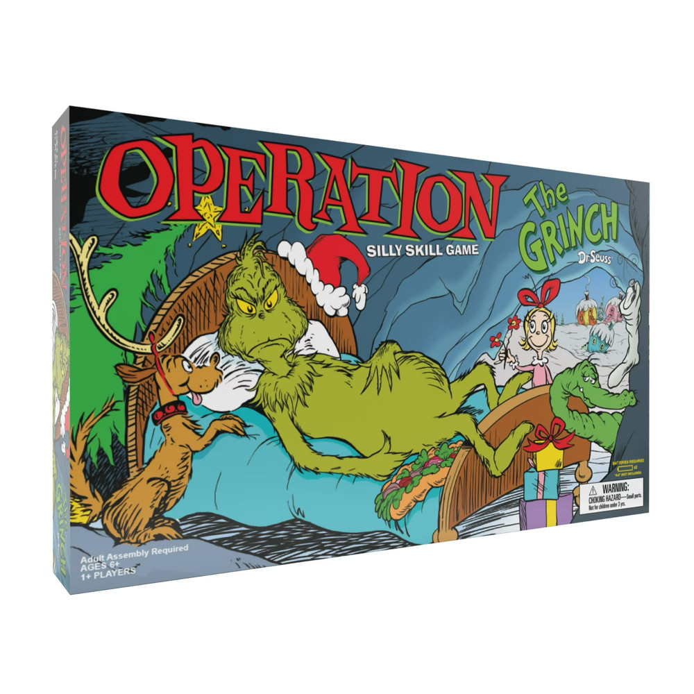 Operation Dr. Seuss Grinch Board Game Holiday Family Fun by USAopoly