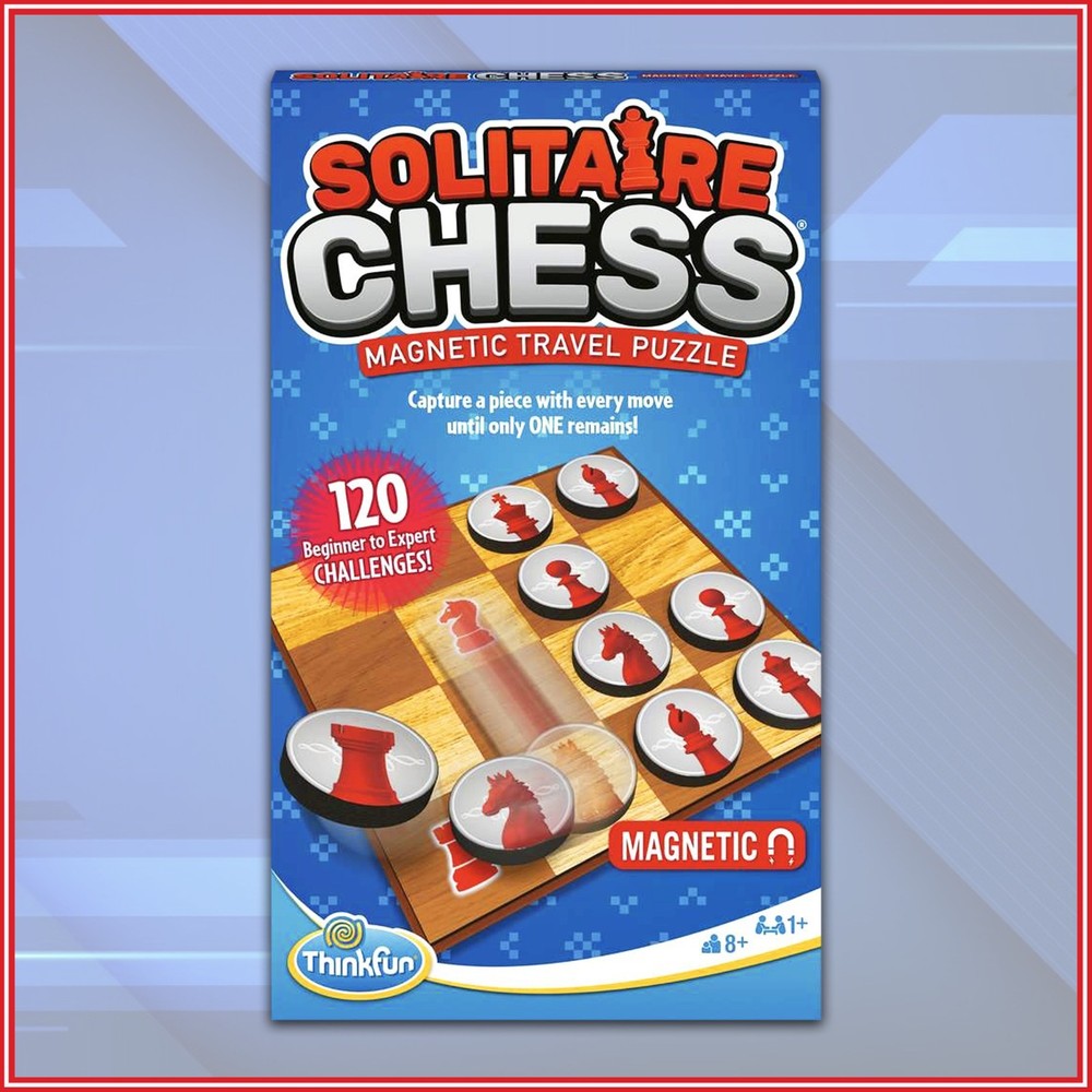 Solitaire Chess Magnetic Travel Puzzle ThinkFun Strategy Board Game