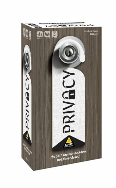 New “Privacy” Adult Party Game 100 Question Cards Ballot Box Yes/No Chips 2018