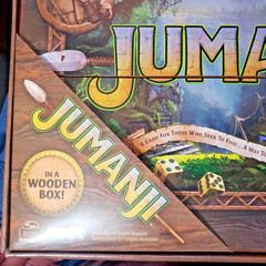 Jumanji the Game Real Wooden Box Edition of the Classic Adventure Board Game