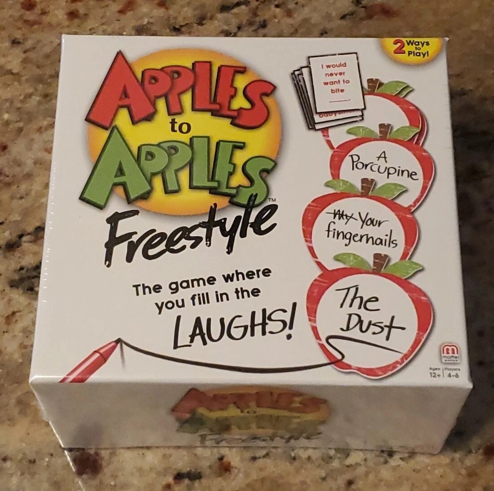 Mattel “Apples to Apples” Card Game Family Fun Freestyle Word Game Ages 10+ NIB