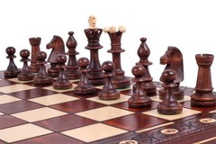 Wooden Chess Set 16″ Board Handcrafted Pieces – Great Gift for Beginners