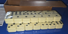 Standard Dominoes Set of 28 Double Six Domino Tiles with Plastic Case, NOS